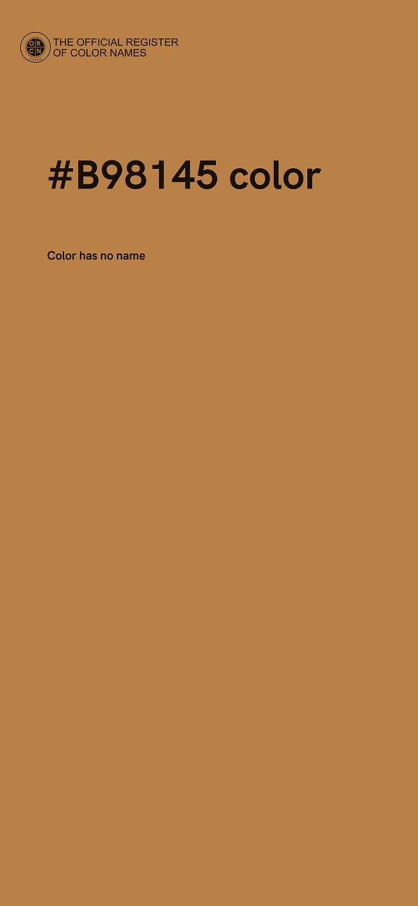 #B98145 color image