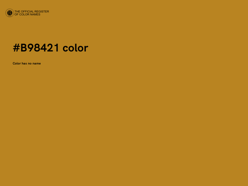 #B98421 color image