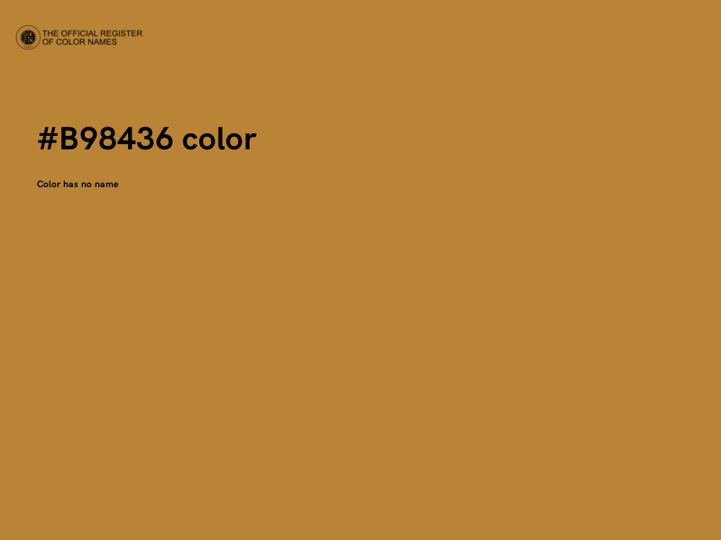 #B98436 color image