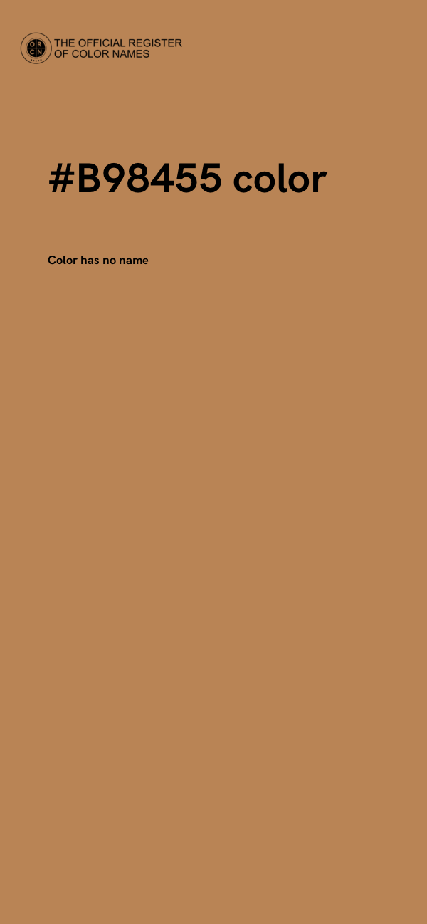#B98455 color image