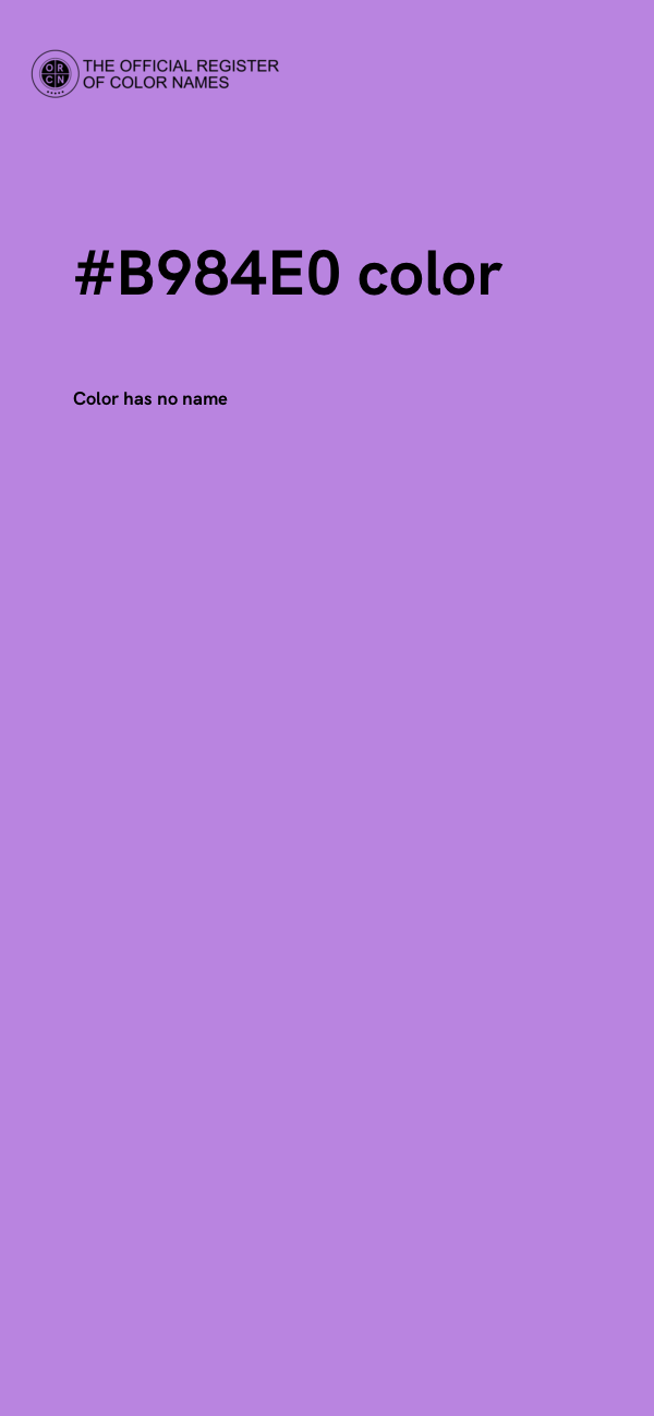 #B984E0 color image