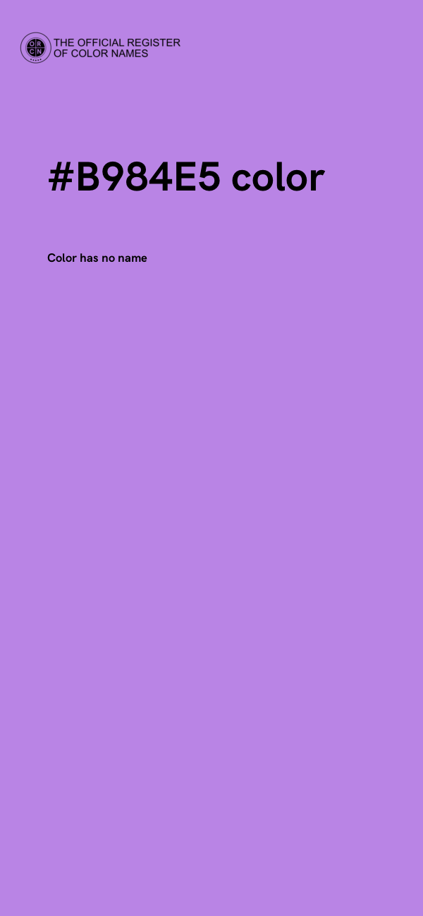 #B984E5 color image