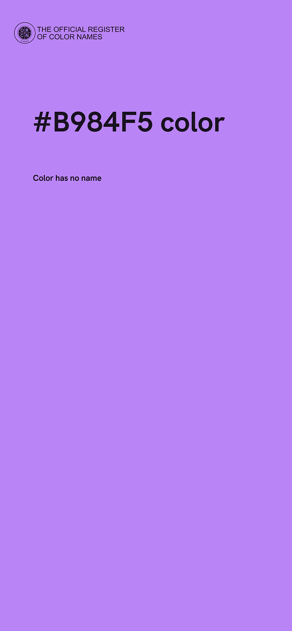 #B984F5 color image