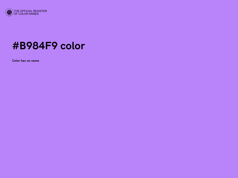 #B984F9 color image