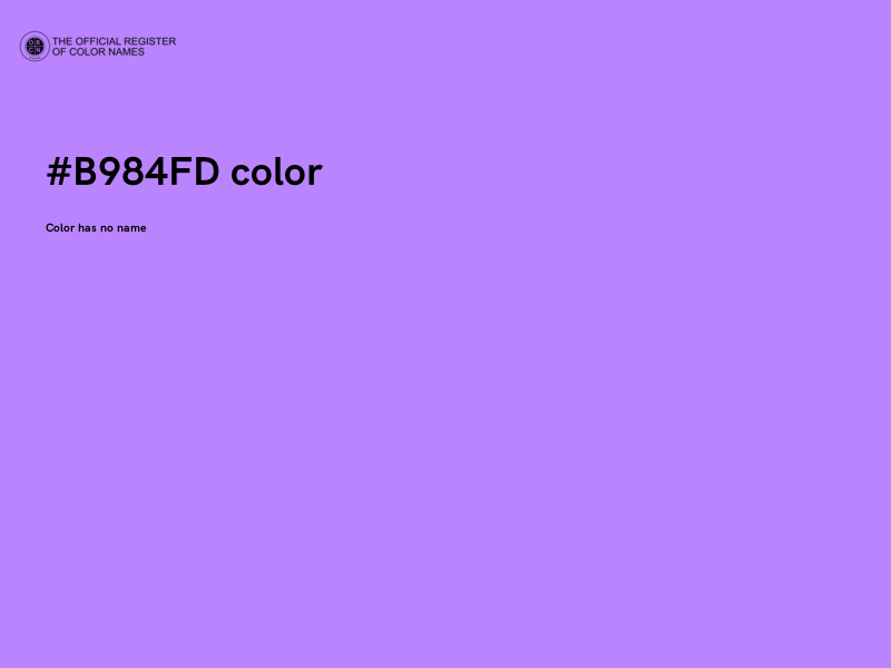 #B984FD color image
