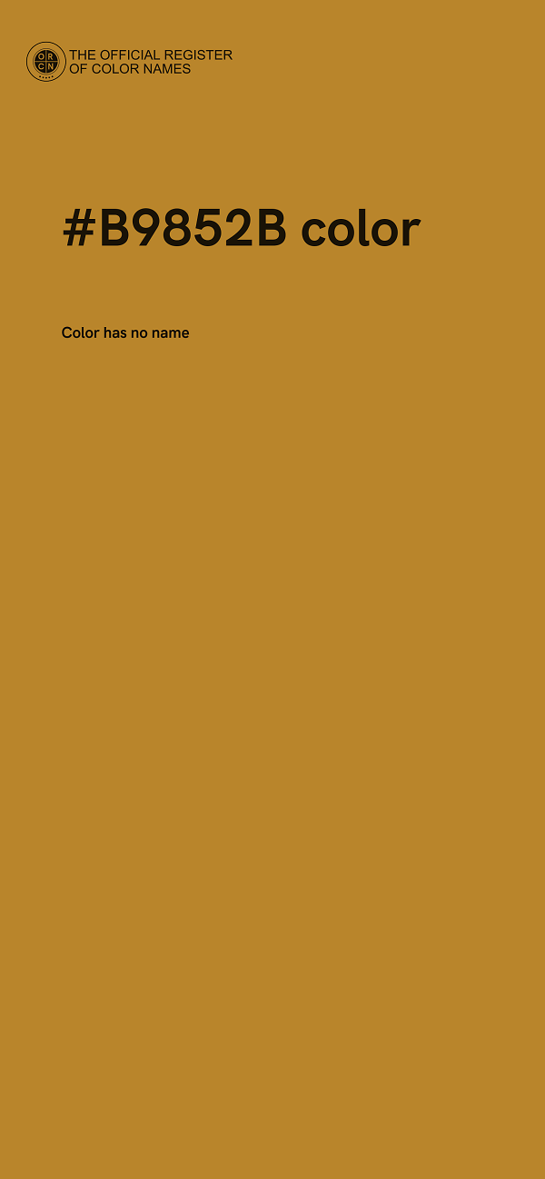 #B9852B color image