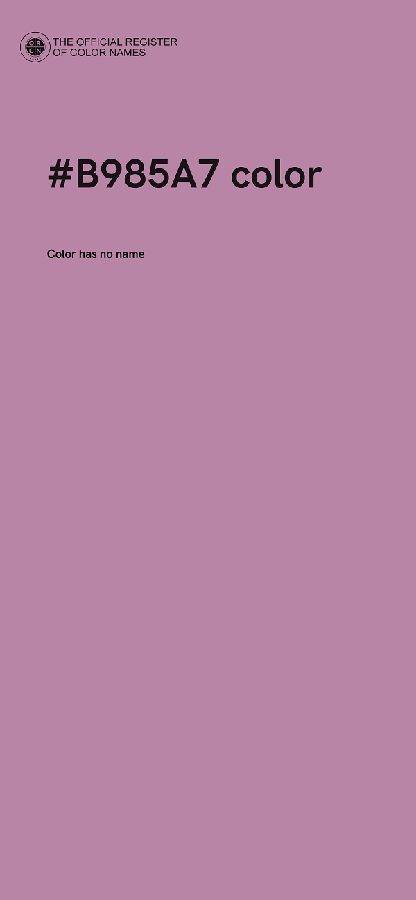 #B985A7 color image