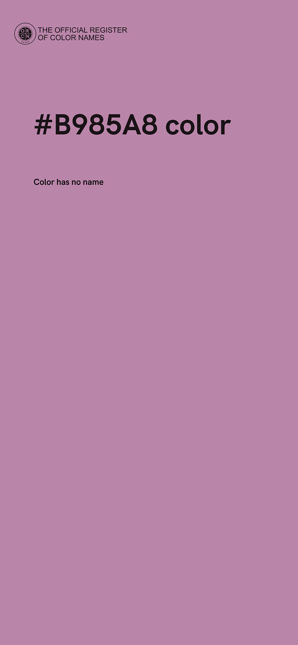 #B985A8 color image