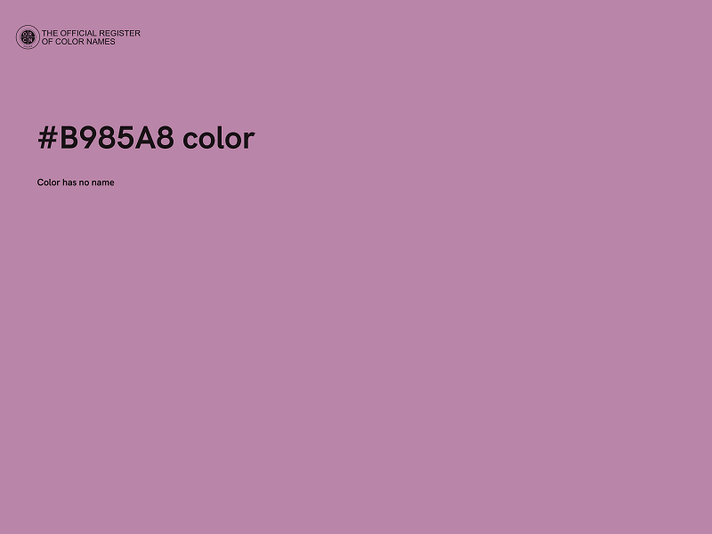#B985A8 color image