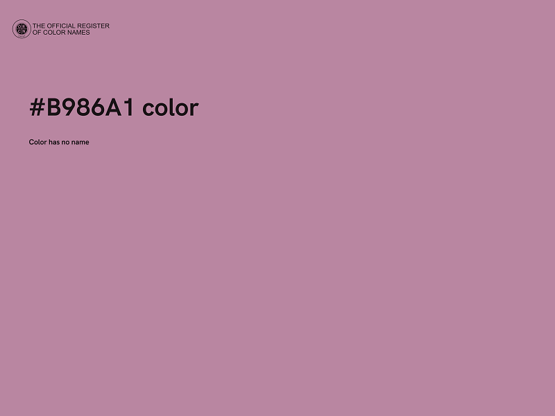 #B986A1 color image