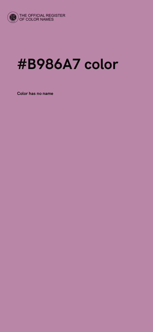 #B986A7 color image