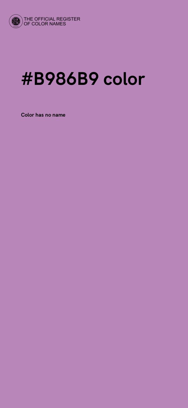 #B986B9 color image