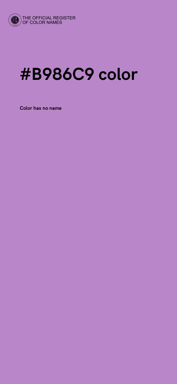 #B986C9 color image
