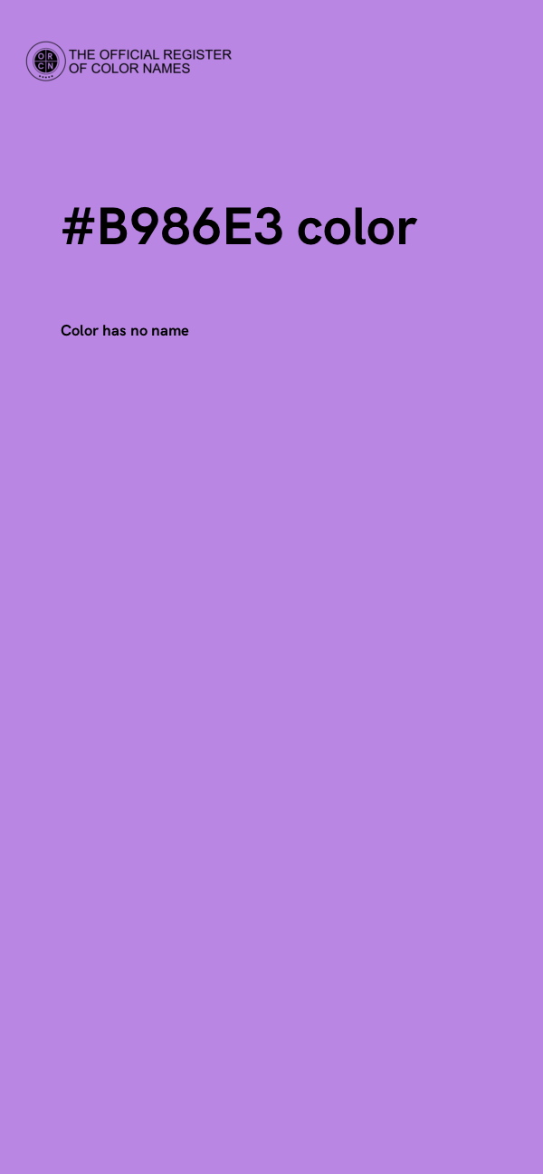 #B986E3 color image