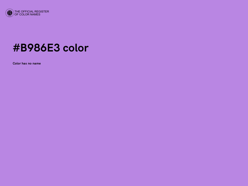 #B986E3 color image