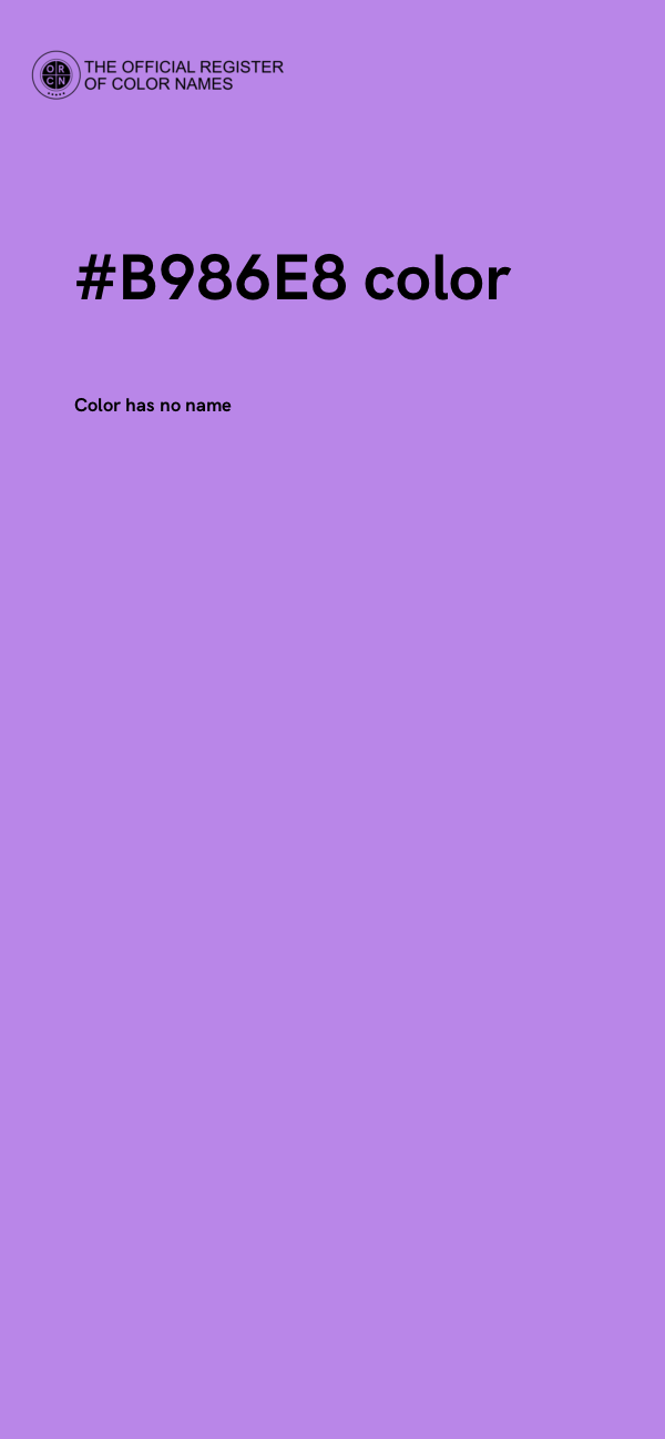 #B986E8 color image