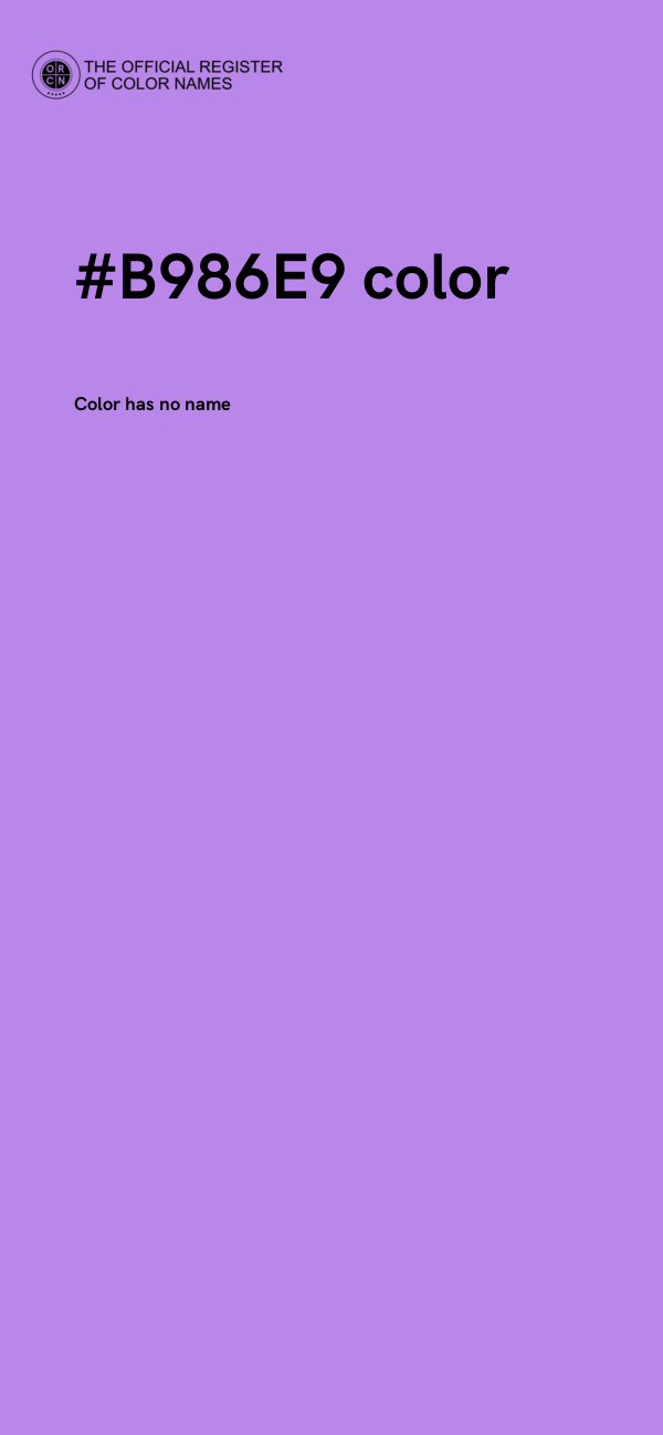 #B986E9 color image