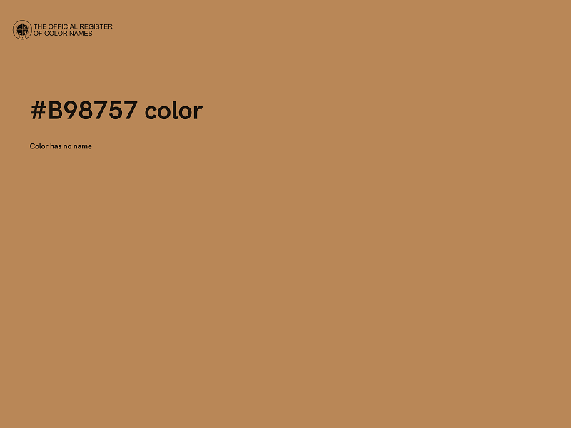 #B98757 color image