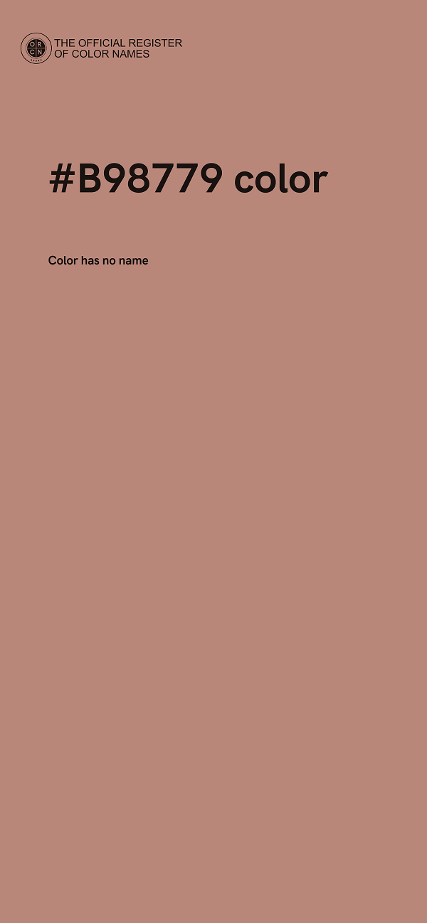 #B98779 color image