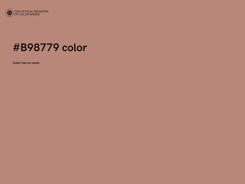 #B98779 color image