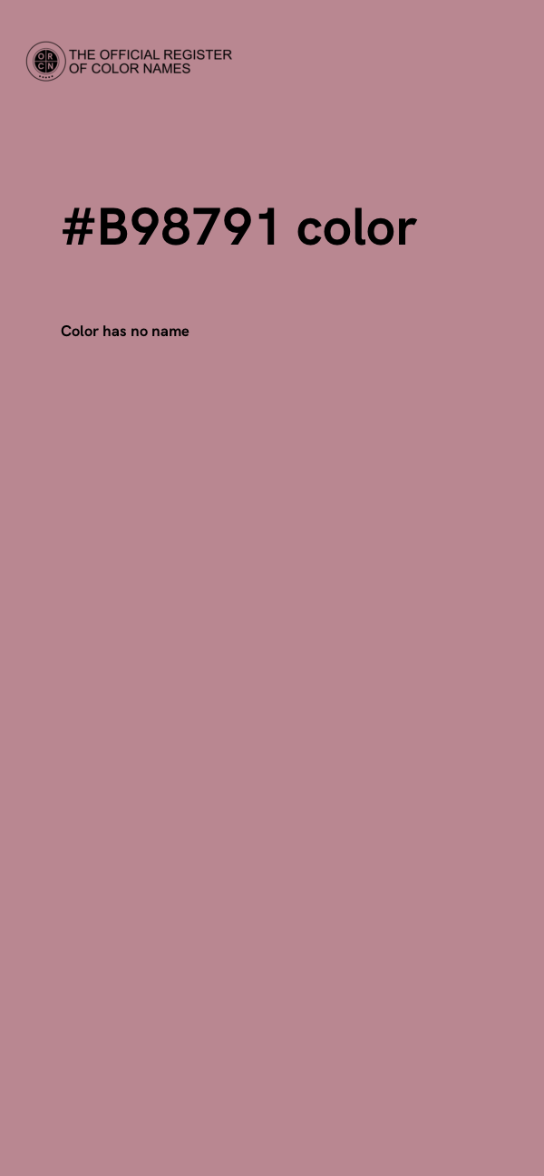 #B98791 color image