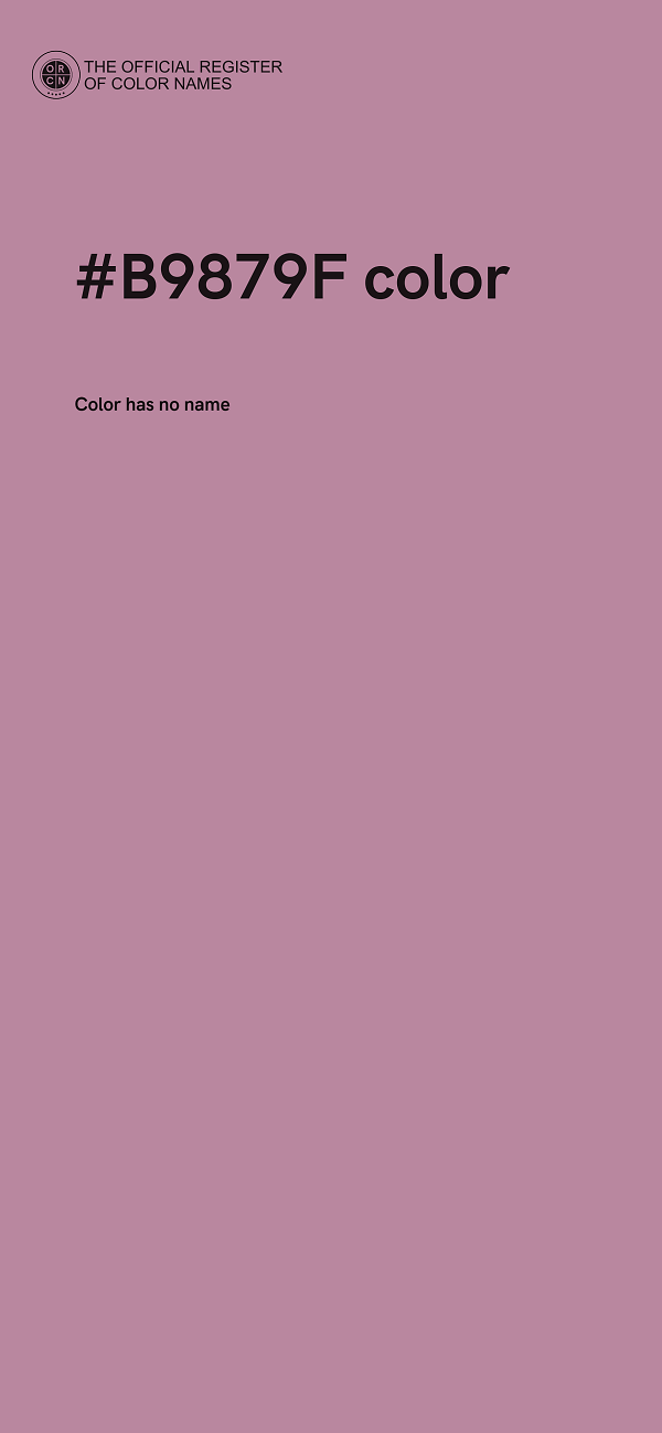 #B9879F color image