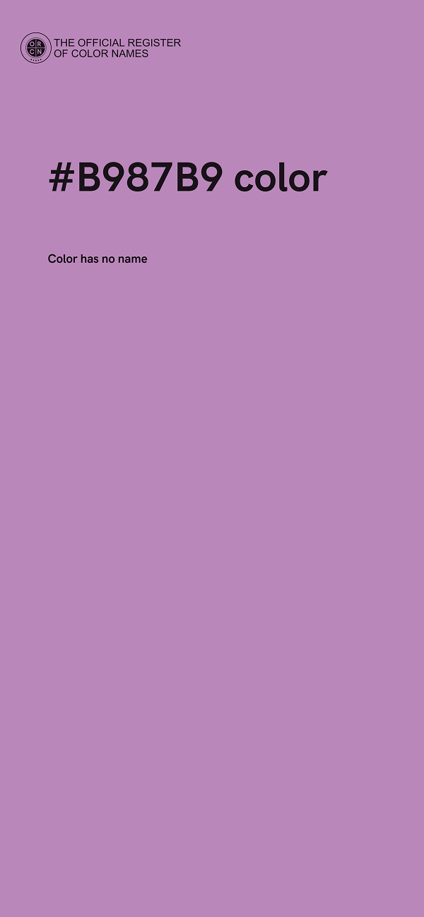 #B987B9 color image