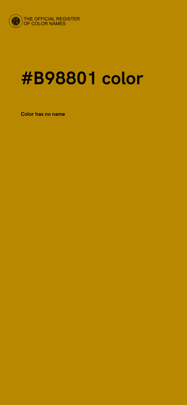 #B98801 color image