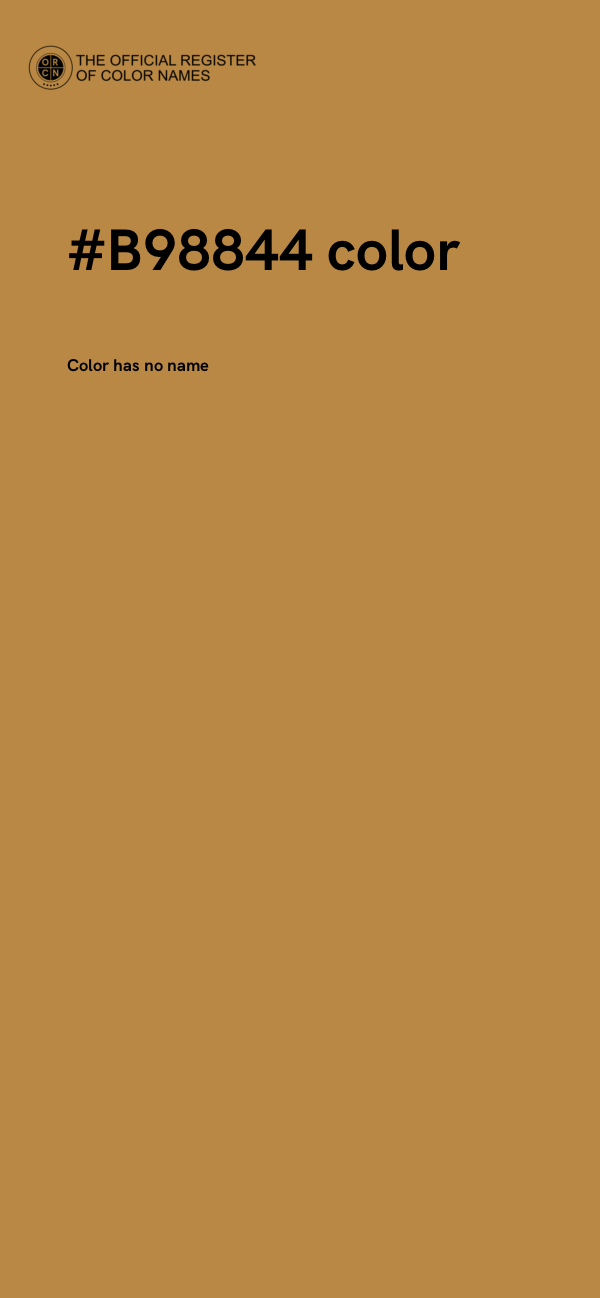 #B98844 color image