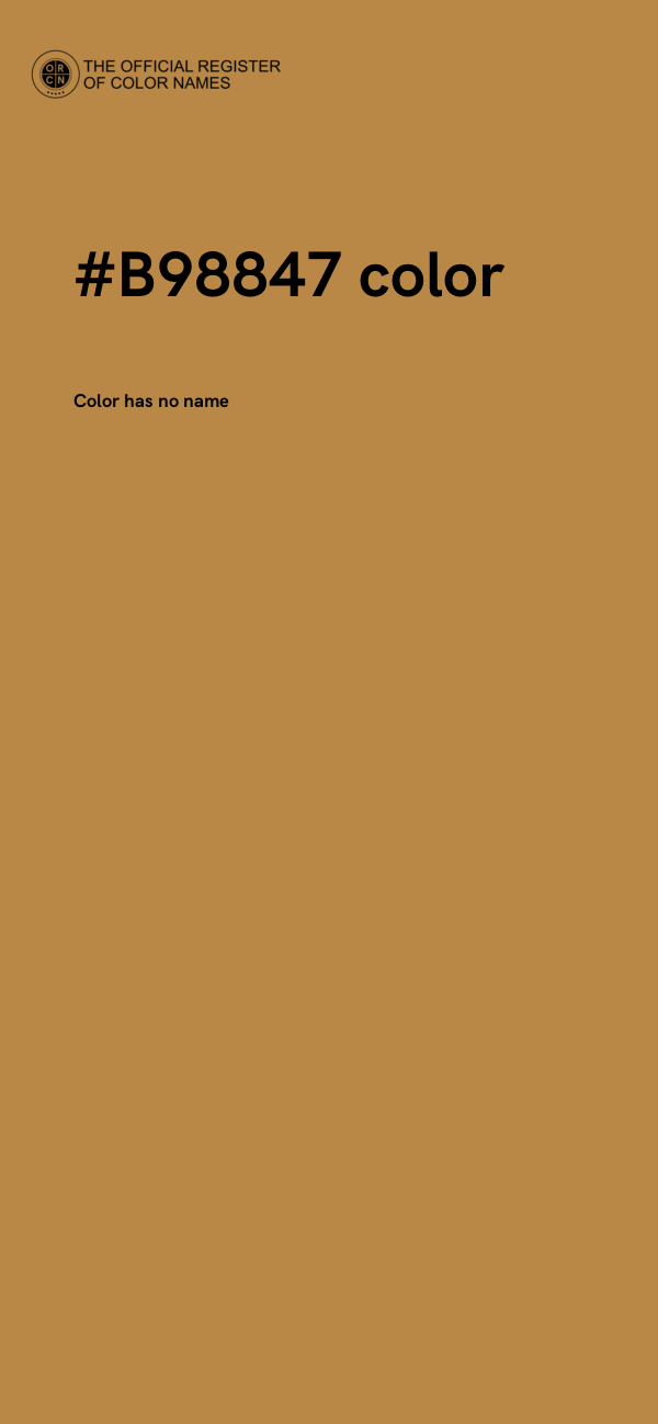#B98847 color image