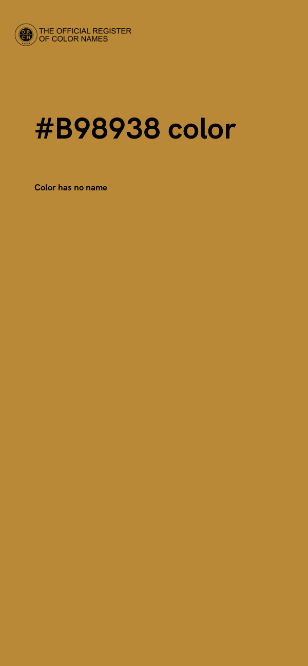 #B98938 color image