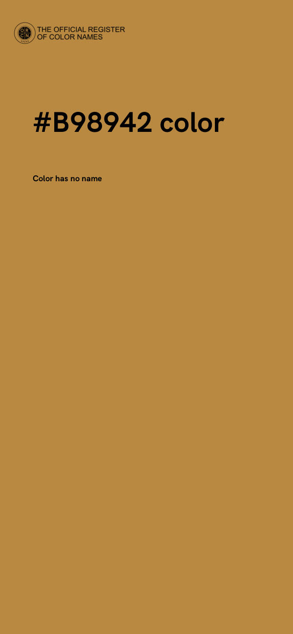 #B98942 color image