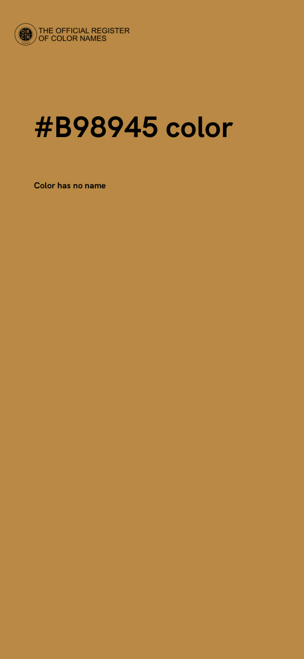 #B98945 color image