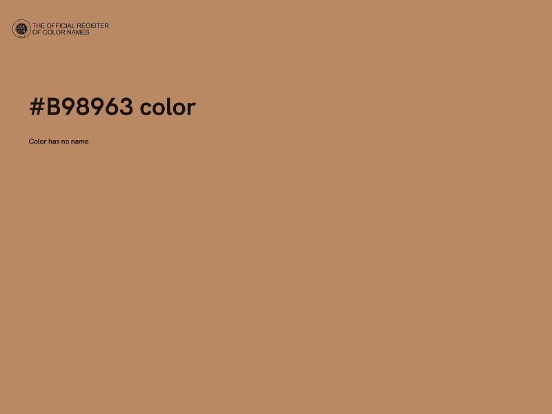 #B98963 color image