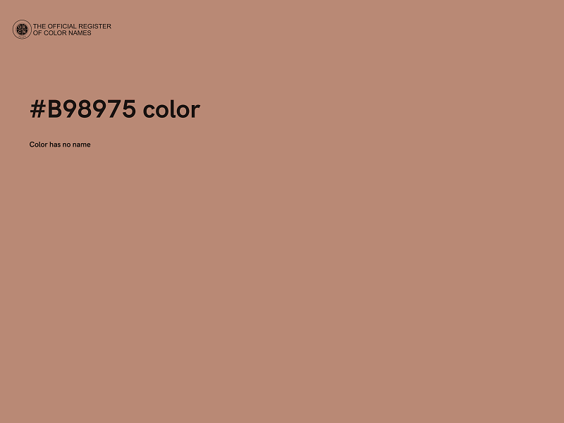 #B98975 color image