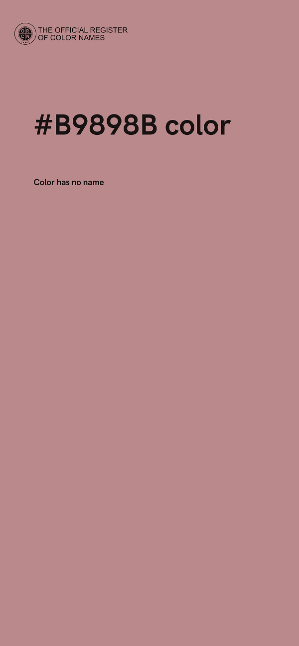 #B9898B color image