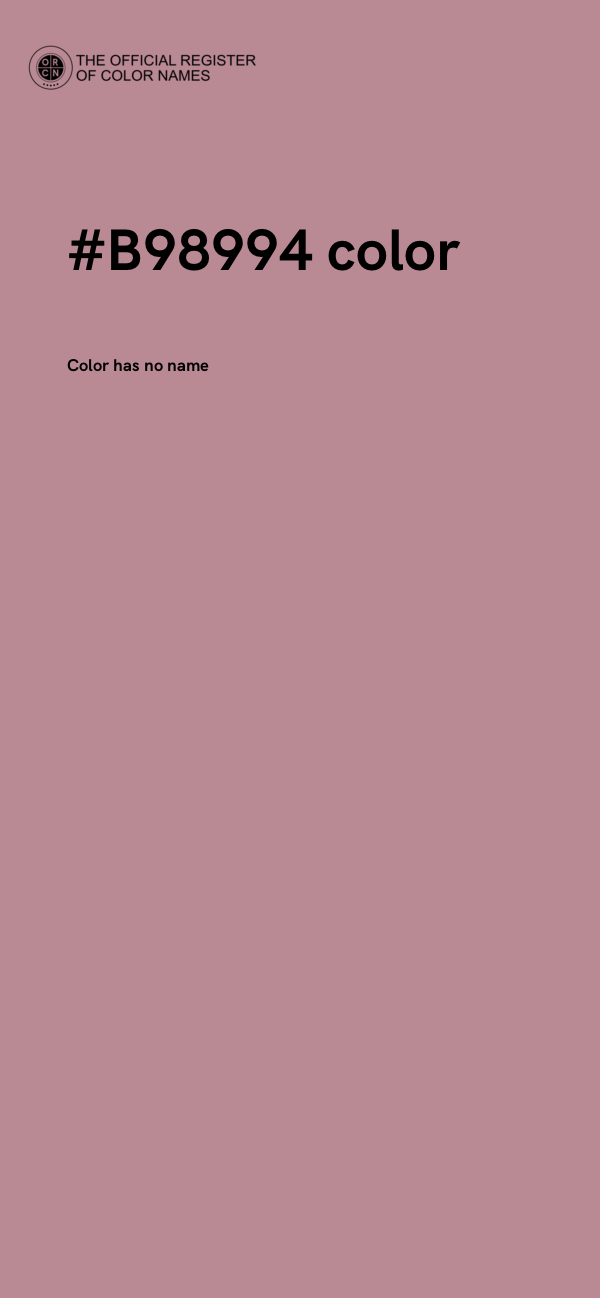 #B98994 color image