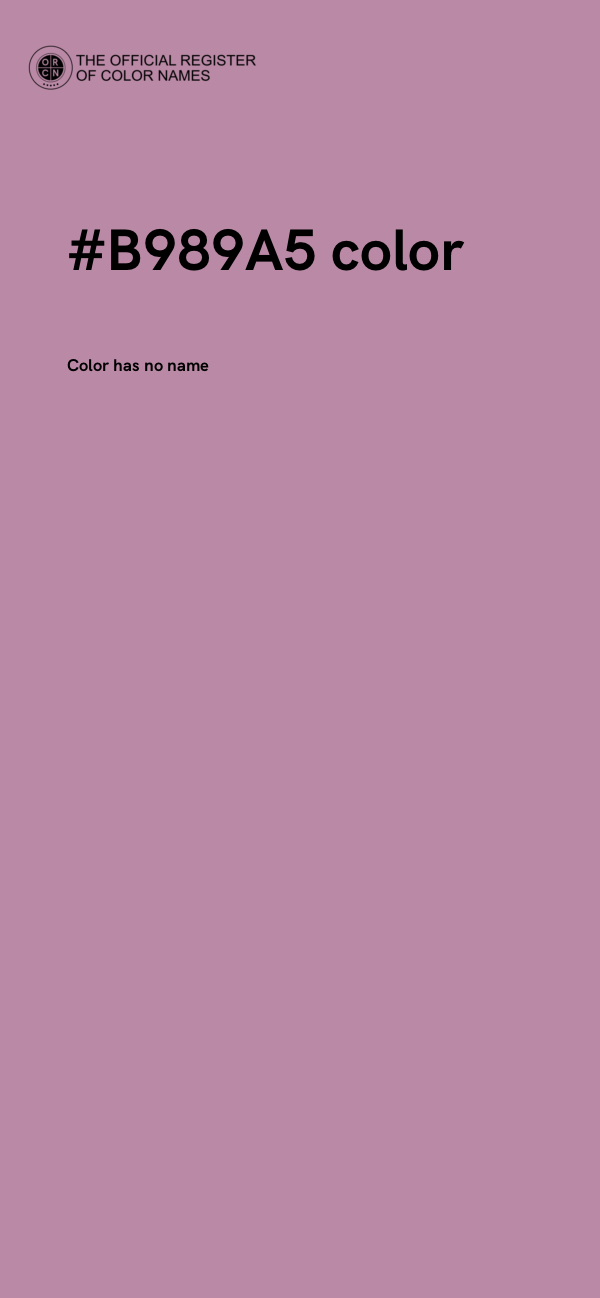 #B989A5 color image