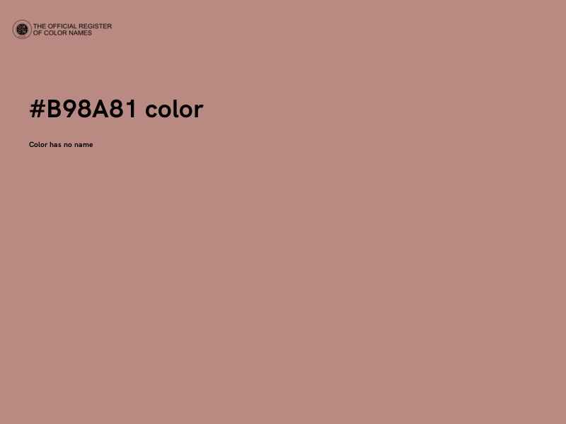 #B98A81 color image