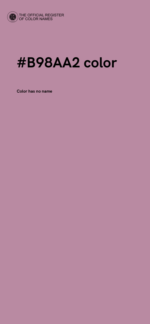 #B98AA2 color image