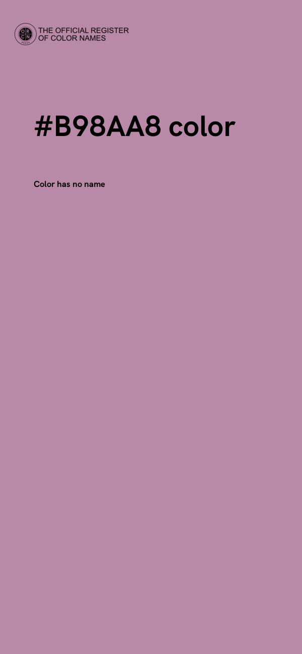 #B98AA8 color image