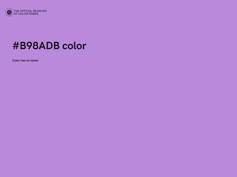 #B98ADB color image