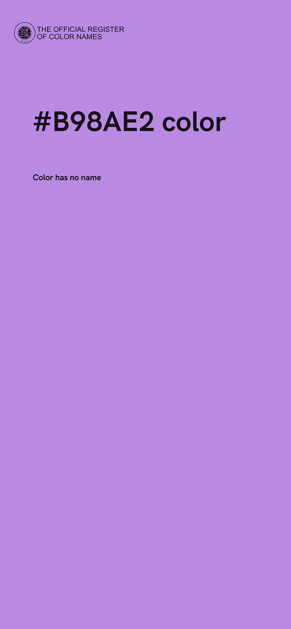 #B98AE2 color image