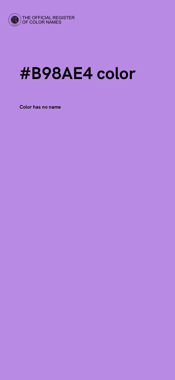 #B98AE4 color image