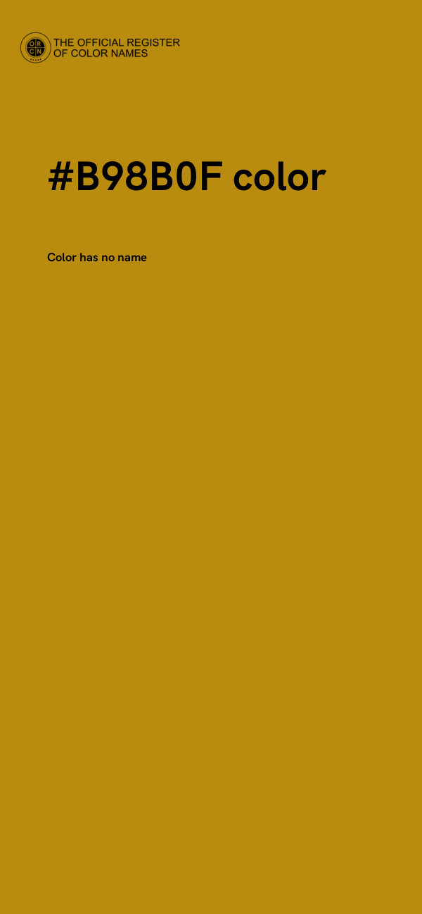 #B98B0F color image