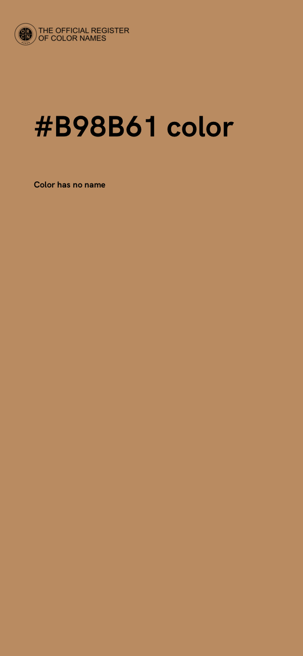 #B98B61 color image