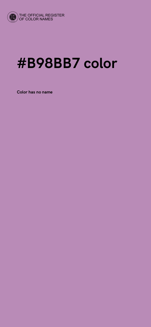 #B98BB7 color image