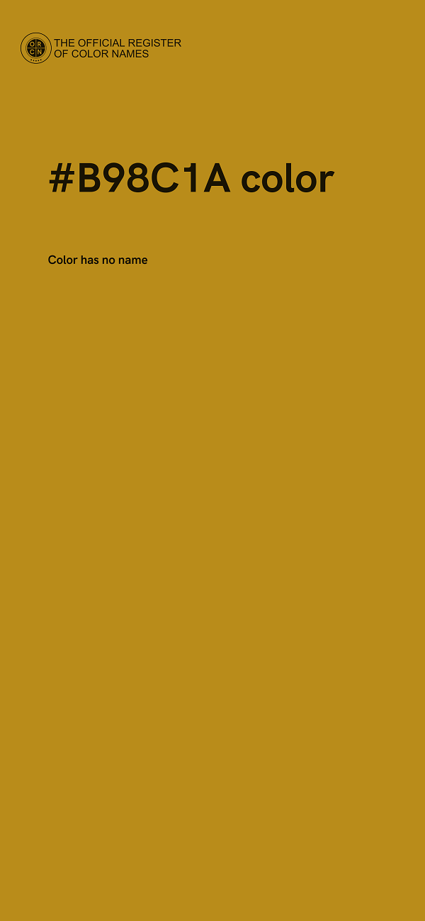 #B98C1A color image