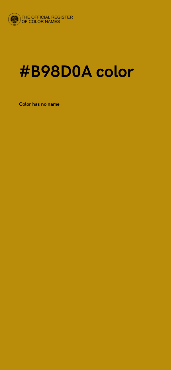 #B98D0A color image