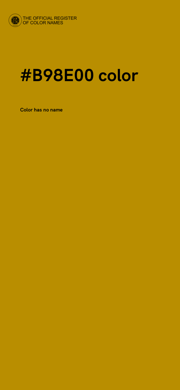 #B98E00 color image